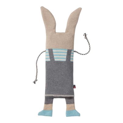 Der Kuschelfreund "Hase" in blau von David Fussenger - Produktabbildung, Rückseite