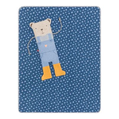 Der Kuschelfreund "Bär" von David Fussenger - Puppe und doppelseitige Decke in einem