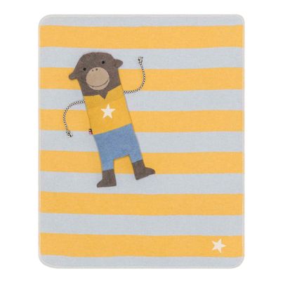 Der Kuschelfreund "Affe" von David Fussengger - Puppe und doppelseitige Decke in einem