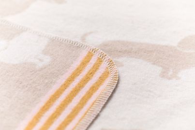 Babydecke "Dackel" von David Fussengger: beidseitge Decke mit Dackelmotiv