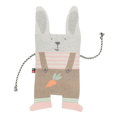 Körnerkissen "Hase"  in rosa von David Fussengger - aus recycelter Baumwolle und Dinkelspelz 