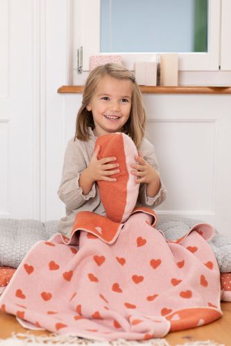 Babydecke "Herzen" von David Fussenger - ideales Geschenk für Kinder