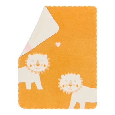 Babydecke "Löwe" in senfgelb von David Fussengger -  extra weich, kuschelig und waschbar. 