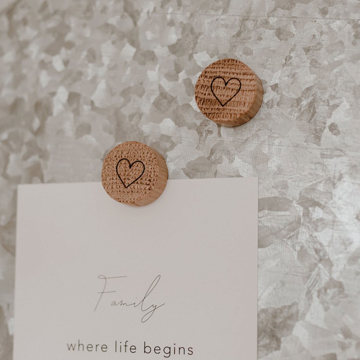 Holzmagnete Herz – für Fotos, Notizen und Erinnerungen