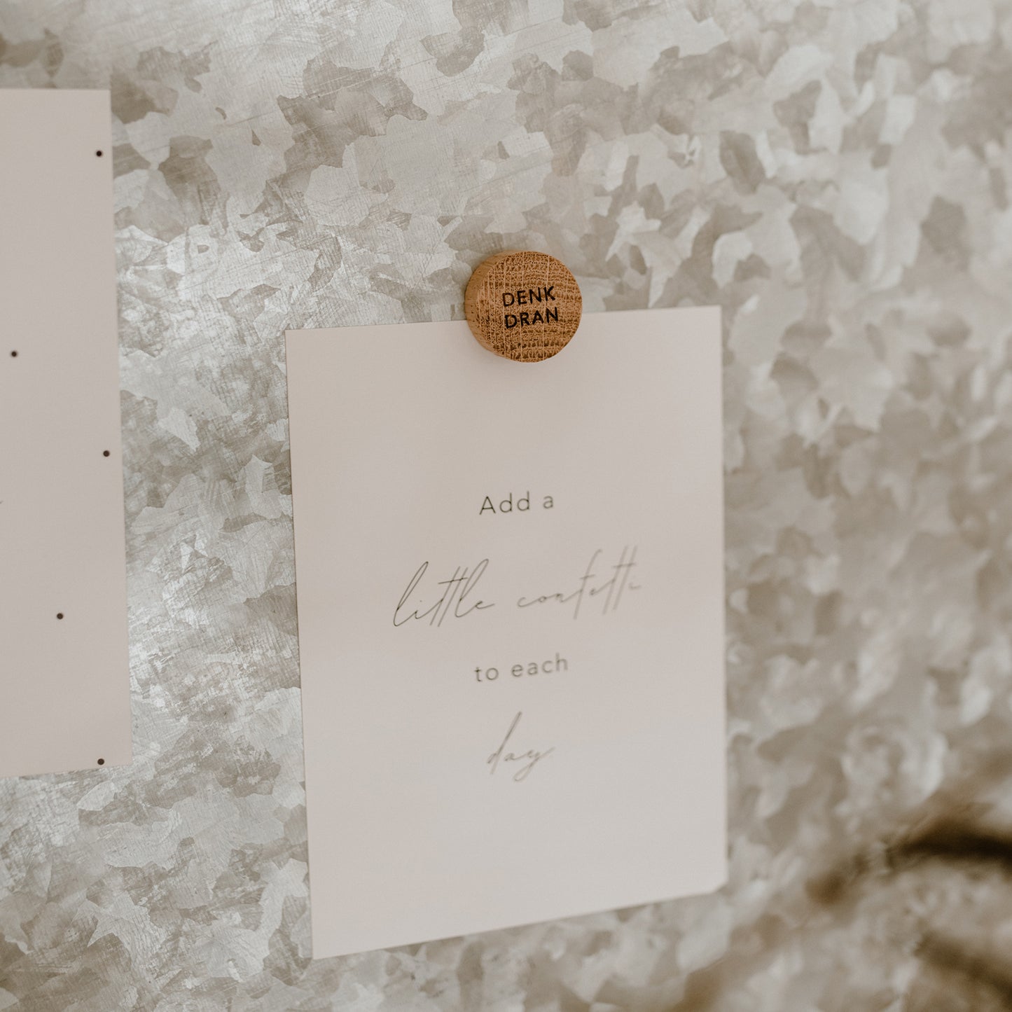 Holzmagnete Denk dran – für Notizen, Erinnerungen und Organisation