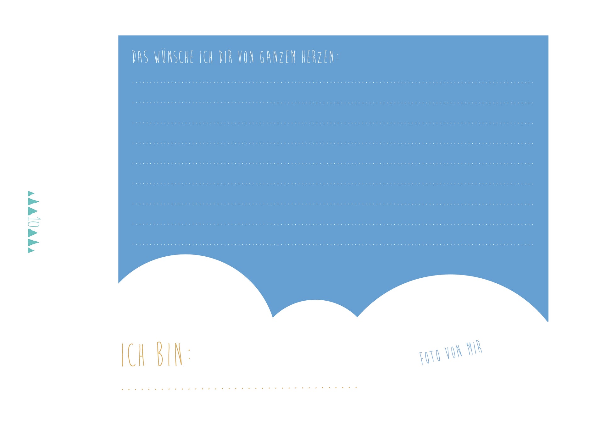 Freundeheft "Mein Taufbuch" in blau von Ava & Yves - liebevoll gestaltet für Erinnerungen zur Taufe