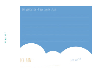 Freundeheft "Mein Taufbuch" in blau von Ava & Yves - liebevoll gestaltet für Erinnerungen zur Taufe