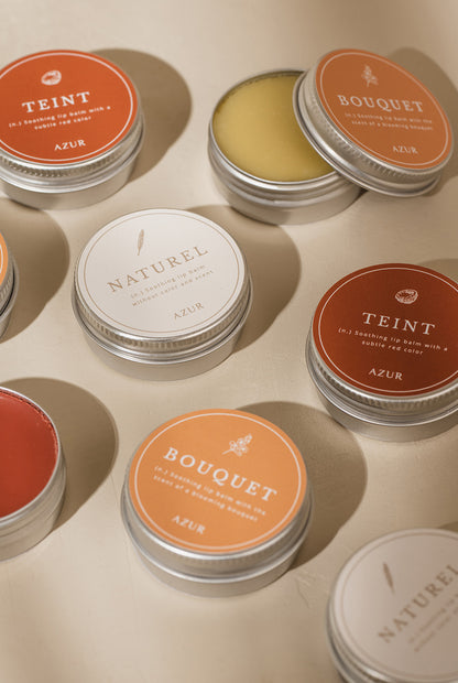 Lipbalm Natural von Azur Natural Bodycare – mehrere verschiedne Verpackungen