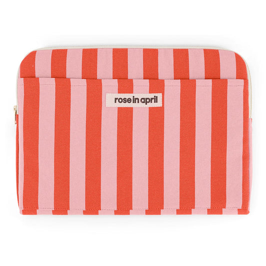 Laptophülle von Rose in April: 100 % Baumwolle,  OEKO-TEX zertifiziert, passen für 13" & 14" Laptop