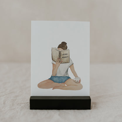 Liebevoll designte Postkarte „Auszeit“ von Eulenschnitt – Perfekt zum Verschenken & Beschreiben.