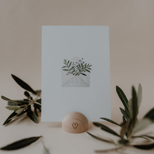 Liebevoll designte Postkarte „Flower Post“ von Eulenschnitt: Aquarelldesign, 400 g Papier, made in Germany. Blanko.