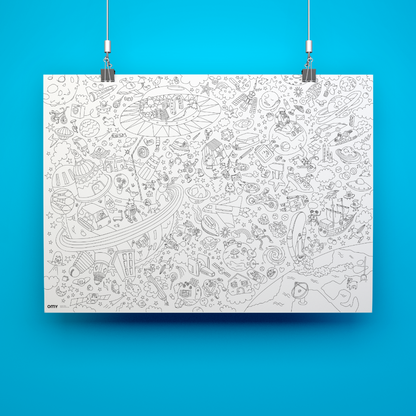 XXL Ausmalposter Cosmos von OMY - Ansicht des gesamten Posters