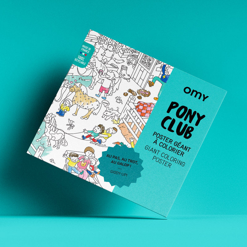 XXL ausmalposter "Pony Club" von OMY - Produktabbildung