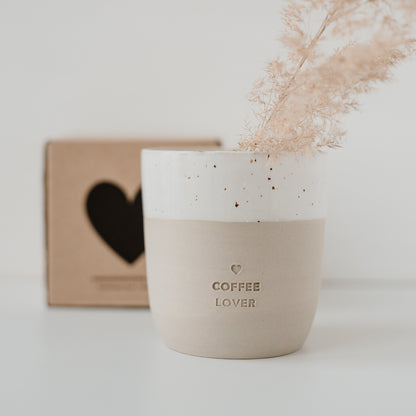 Becher Coffee Lover von Eulenschnitt – mit Geschenkverpackung, ideales Geschenk für Kaffeefans