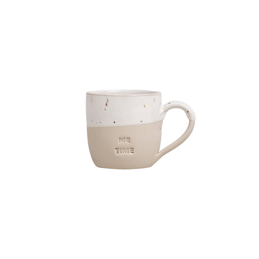 Espressotasse Me Time von Eulenschnitt – handgemachte Steingut-Tasse mit Schriftzug Me Time