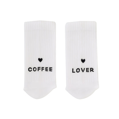 Socken Weiß Coffee Lover von Eulenschnitt – Bio-Baumwolle