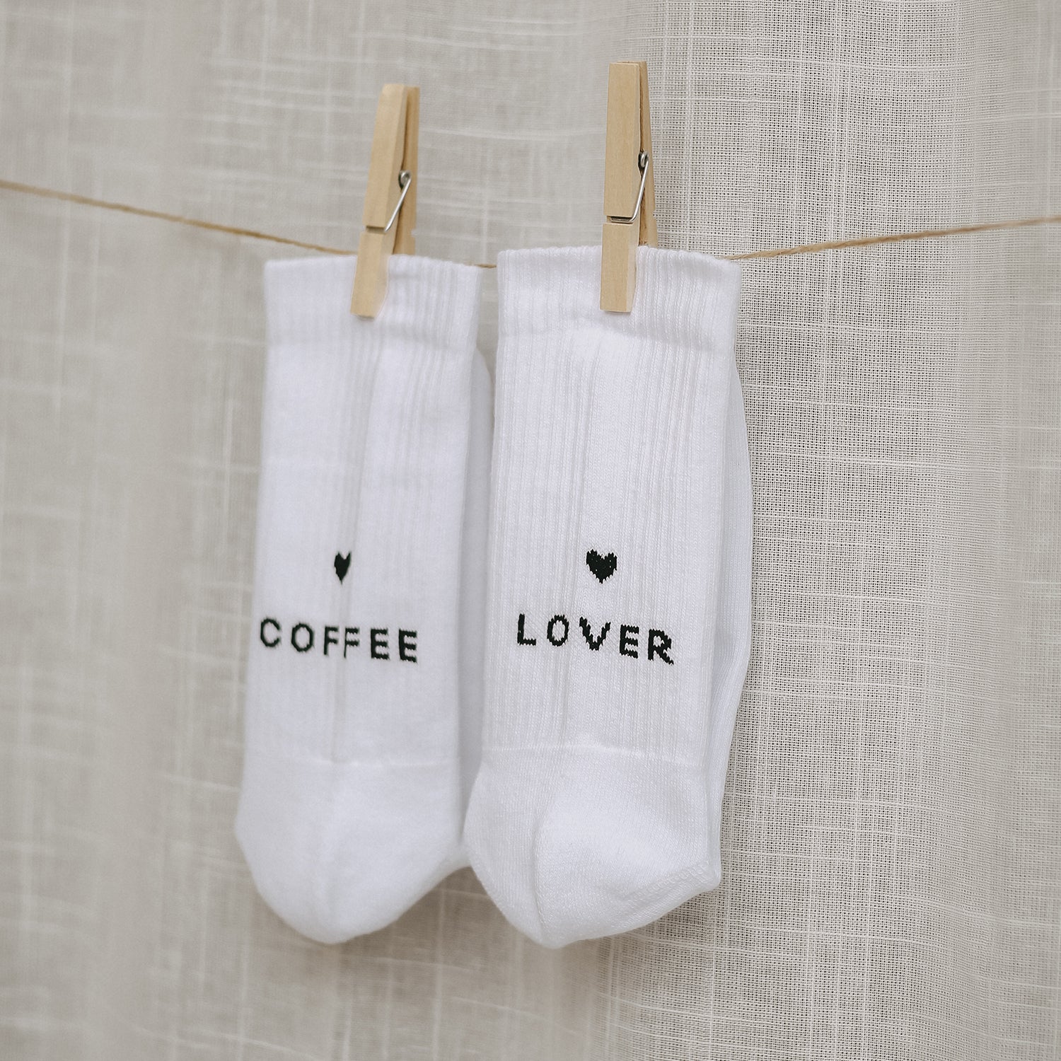 Coffee Lover Socken Weiß – stylisch