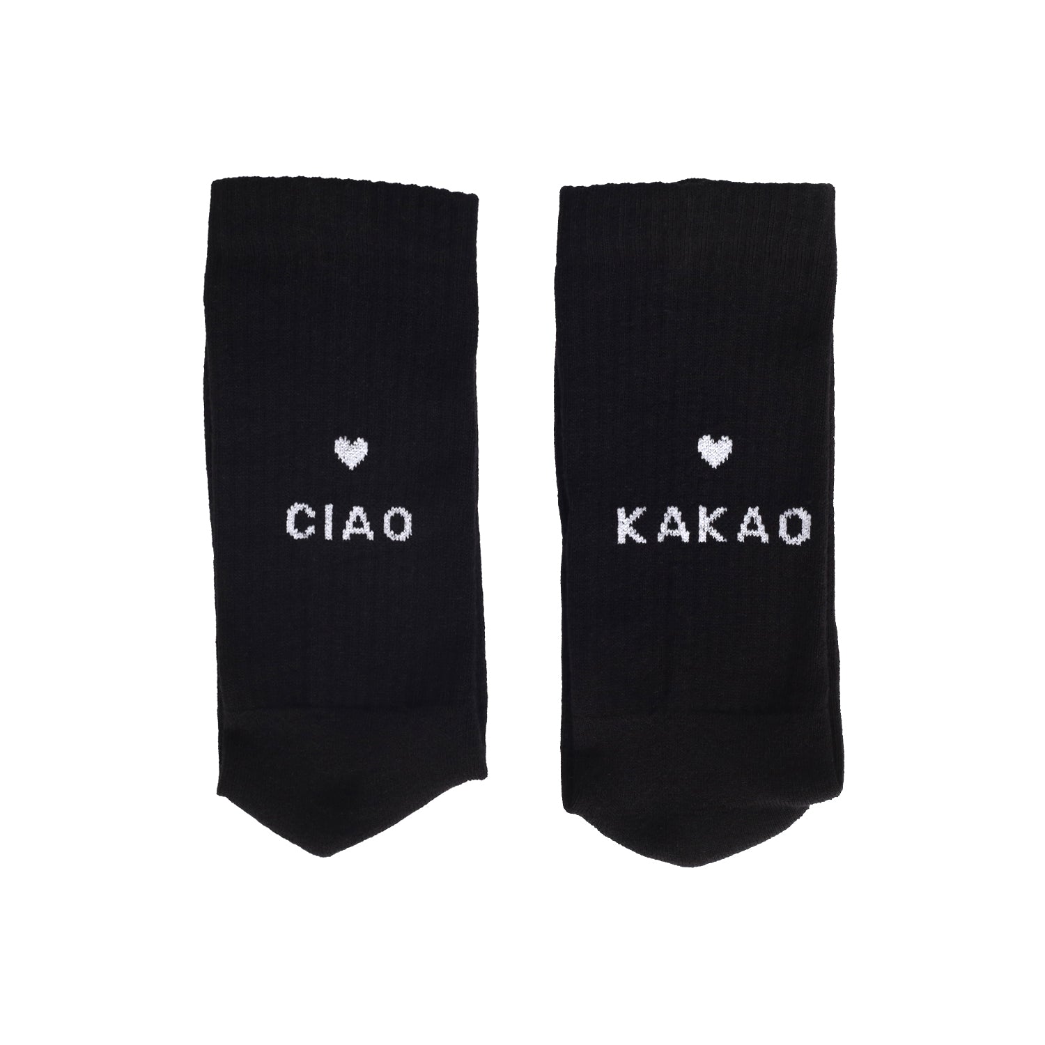 Socken Schwarz Ciao Kakao von Eulenschnitt – Bio-Baumwolle