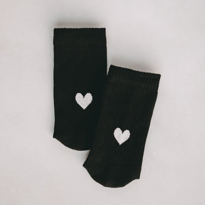 Socken "Herz" schwarz
