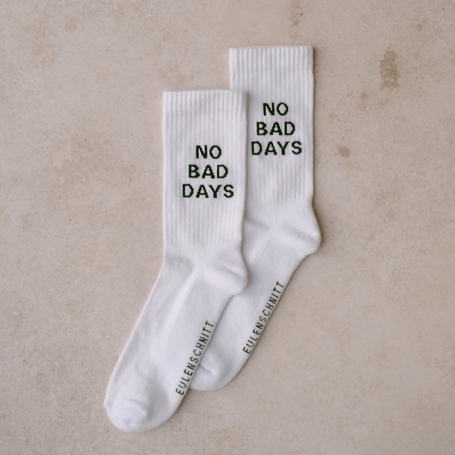 Socken Weiß No Bad Days von Eulenschnitt – Statement