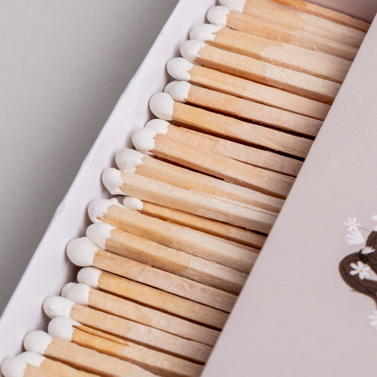 Streichhölzer "Blumenmädchen" von Eulenschnitt - weiße Streichholzköpfe, 9,5cm lang