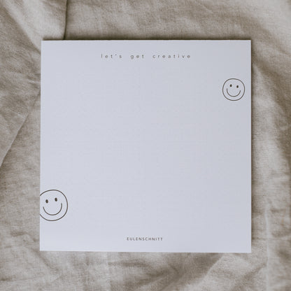 Notizblock "Let´s get creative" von Eulenschnitt - Produktabbildung