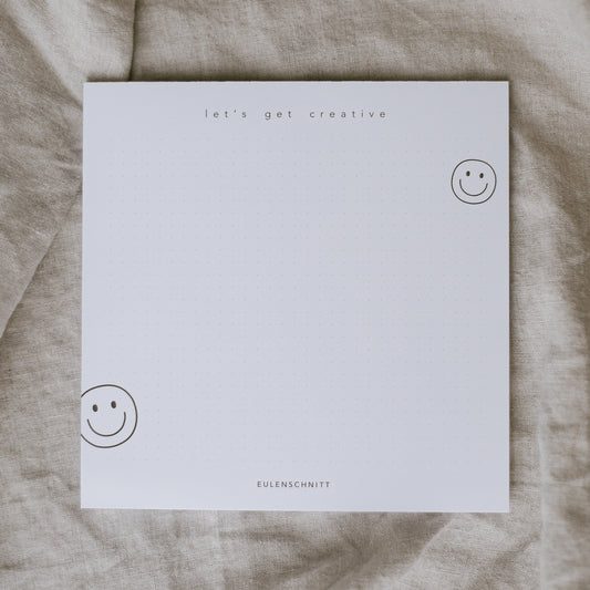 Notizblock "Let´s get creative" von Eulenschnitt - Produktabbildung