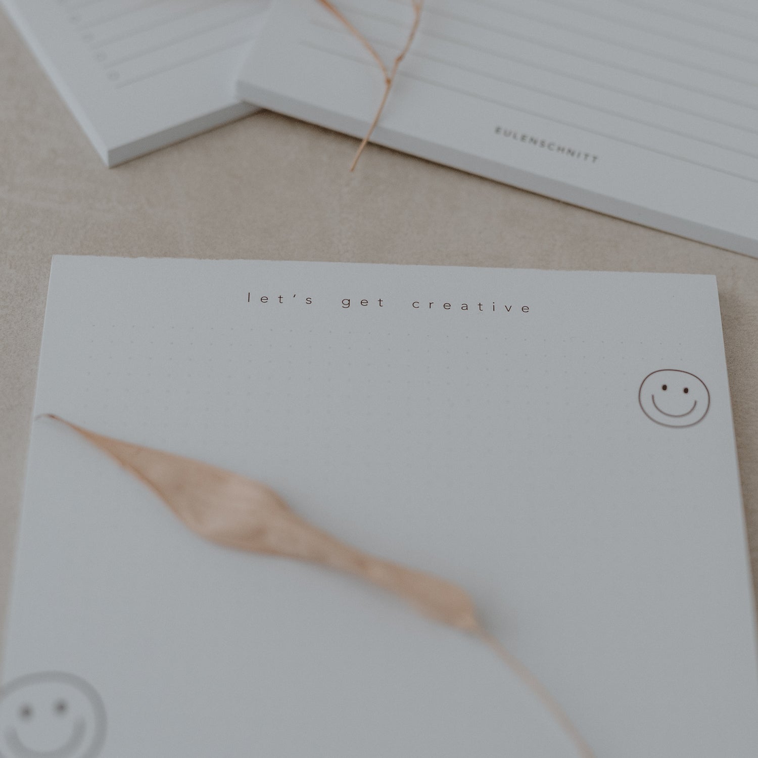 Notizblock "Let´s get creative" von Eulenschnitt - Detailaufnahme 