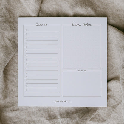 Notizblock "Can do" von Eulenschnitt - Produktabbildung