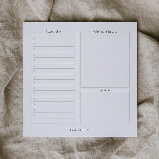 Notizblock "Can do" von Eulenschnitt - Produktabbildung