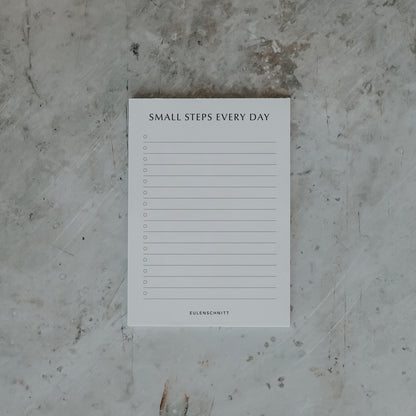 Notizblocj "Small Steps" von Eulenschnitt - Produktabbildung