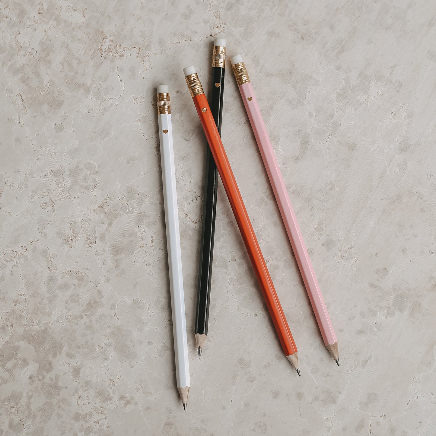 Bleistifte im 4er Set in rot von Eulenschnitt- Geschenkidee